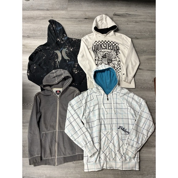 Quiksilver Other - Wholesale Surf Skate Lot - 4 Sweatshirts - Hurley Billabong & Quiksilver Sz L-XL
